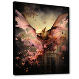 Abstract Pink and Black Bat Elegance - Bat Wall Decor