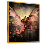 Abstract Pink and Black Bat Elegance - Bat Wall Decor