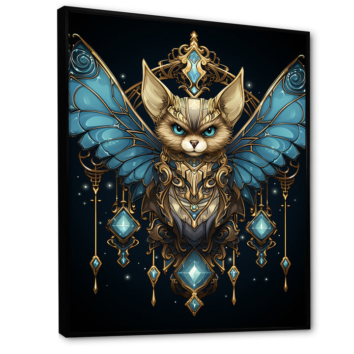 Cubist Night Sky bat - Bat Wall Art Prints