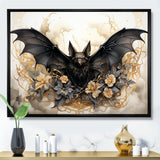 Minimalist Bat Silhouette - Black Bat Wall Art