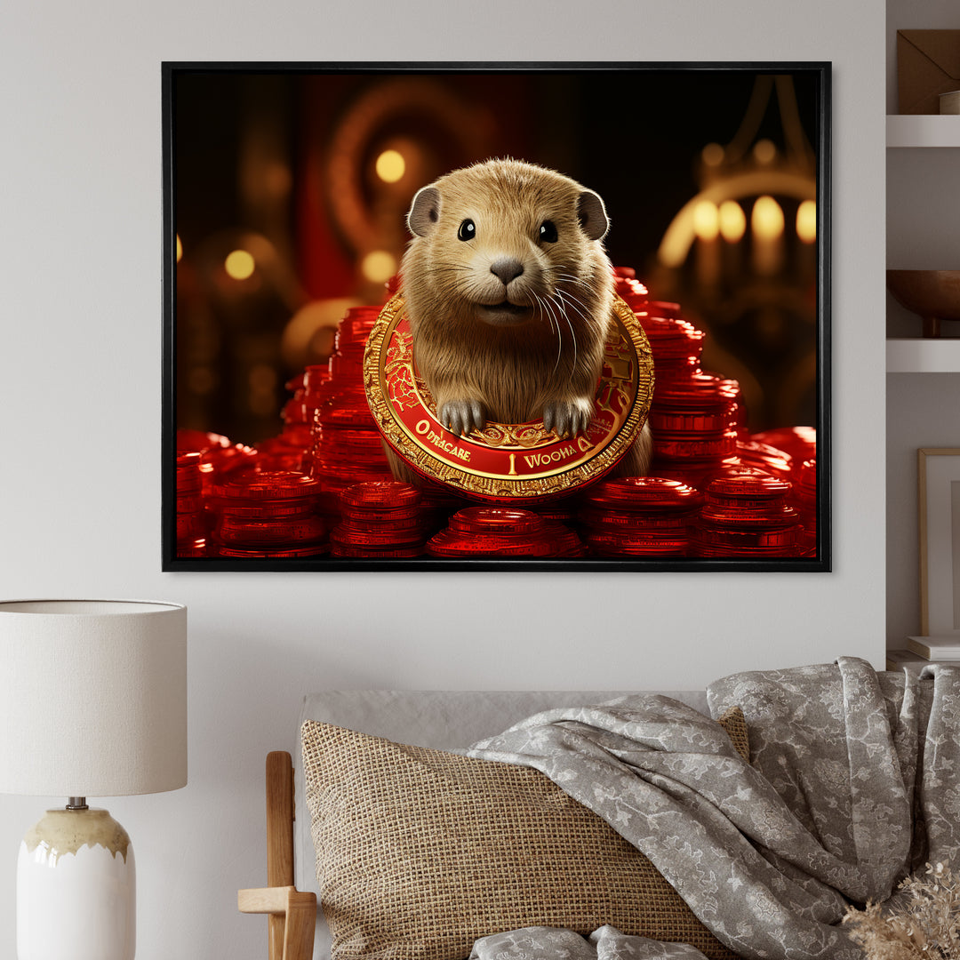 Royalty Beaver Beauty - Brown Beaver Wall Art