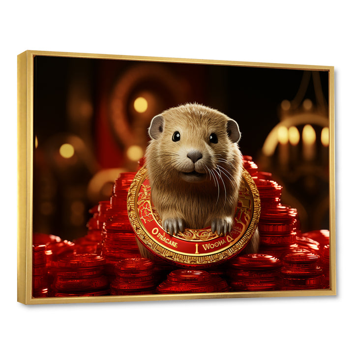 Royalty Beaver Beauty - Brown Beaver Wall Art