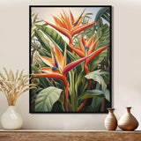 Birds of paradise tropical flowers I - Floral Canvas Wall Art