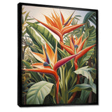 Birds of paradise tropical flowers I - Floral Canvas Wall Art