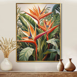 Birds of paradise tropical flowers I - Floral Canvas Wall Art