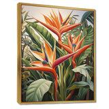 Birds of paradise tropical flowers I - Floral Canvas Wall Art