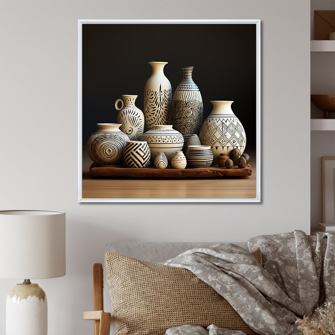 White Avant Garden boho Pottery - Animal Nursery Home Decor Art