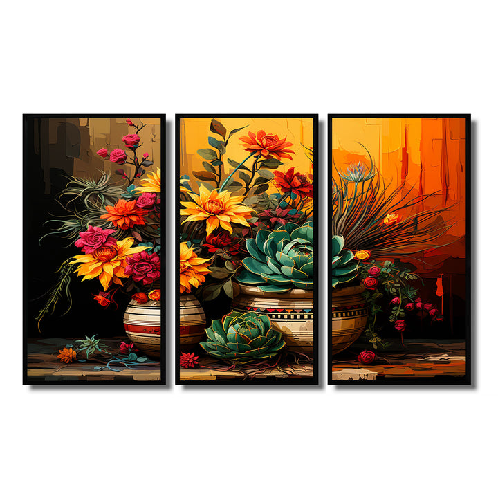 Boho mexican Pottery blooms - Multi-Panels
