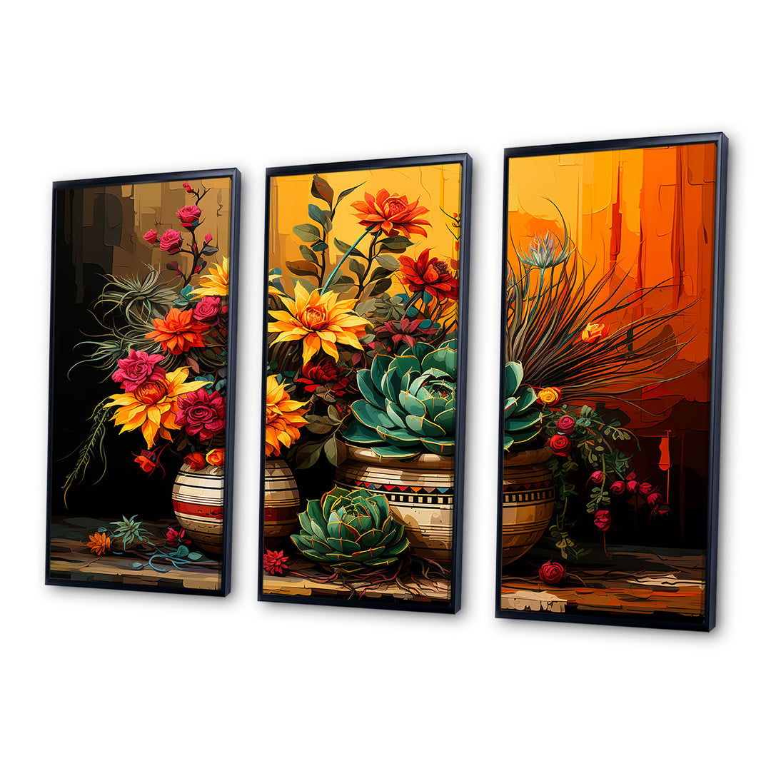 Boho mexican Pottery blooms - Multi-Panels