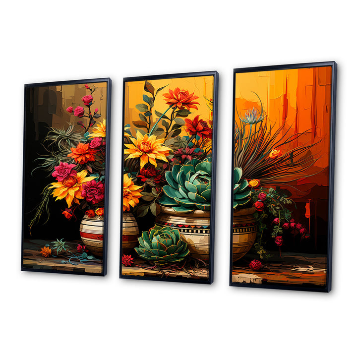 Boho mexican Pottery blooms - Multi-Panels