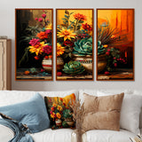 Boho mexican Pottery blooms - Multi-Panels