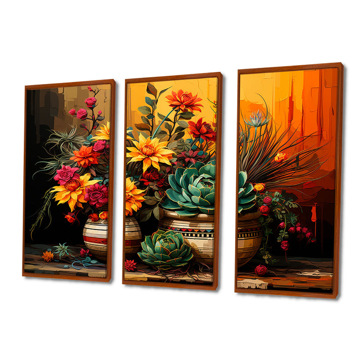Boho mexican Pottery blooms - Multi-Panels