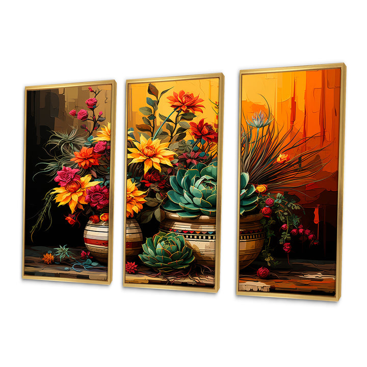 Boho mexican Pottery blooms - Multi-Panels