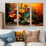 Boho mexican Pottery blooms - Multi-Panels
