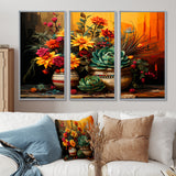 Boho mexican Pottery blooms - Multi-Panels