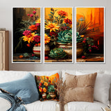 Boho mexican Pottery blooms - Multi-Panels