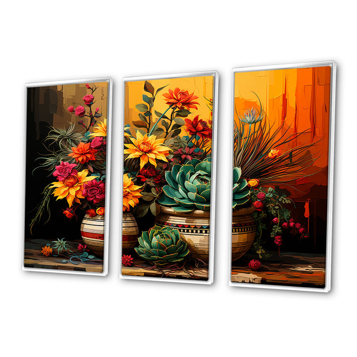 Boho mexican Pottery blooms - Multi-Panels
