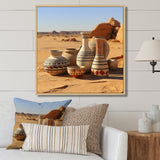 Surreal pottery Ceramics desert dreams - Toucan Canvas Wall Art