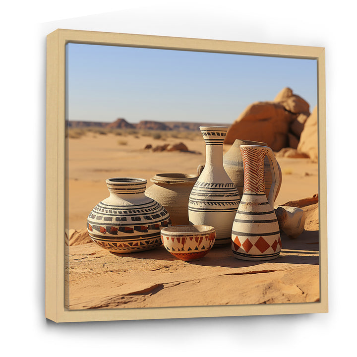Surreal pottery Ceramics desert dreams - Toucan Canvas Wall Art