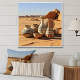 Surreal pottery Ceramics desert dreams - Toucan Canvas Wall Art