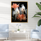 Coral Classical Butterfly fish Symphony - Coral Butterfly Fish Wall Art