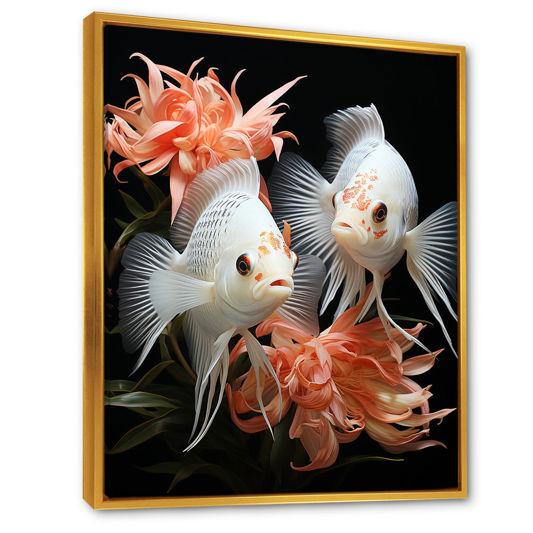 Coral Classical Butterfly fish Symphony - Coral Butterfly Fish Wall Art