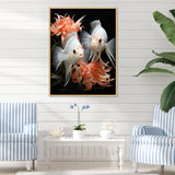 Coral Classical Butterfly fish Symphony - Coral Butterfly Fish Wall Art