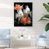Coral Classical Butterfly fish Symphony - Coral Butterfly Fish Wall Art
