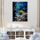 Blue butterfly fish Marine Grace - Butterfly Fish Bedroom Wall Art