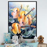 Orange butterfly fish melodic music - Butterfly Fish Canvas Wall Art