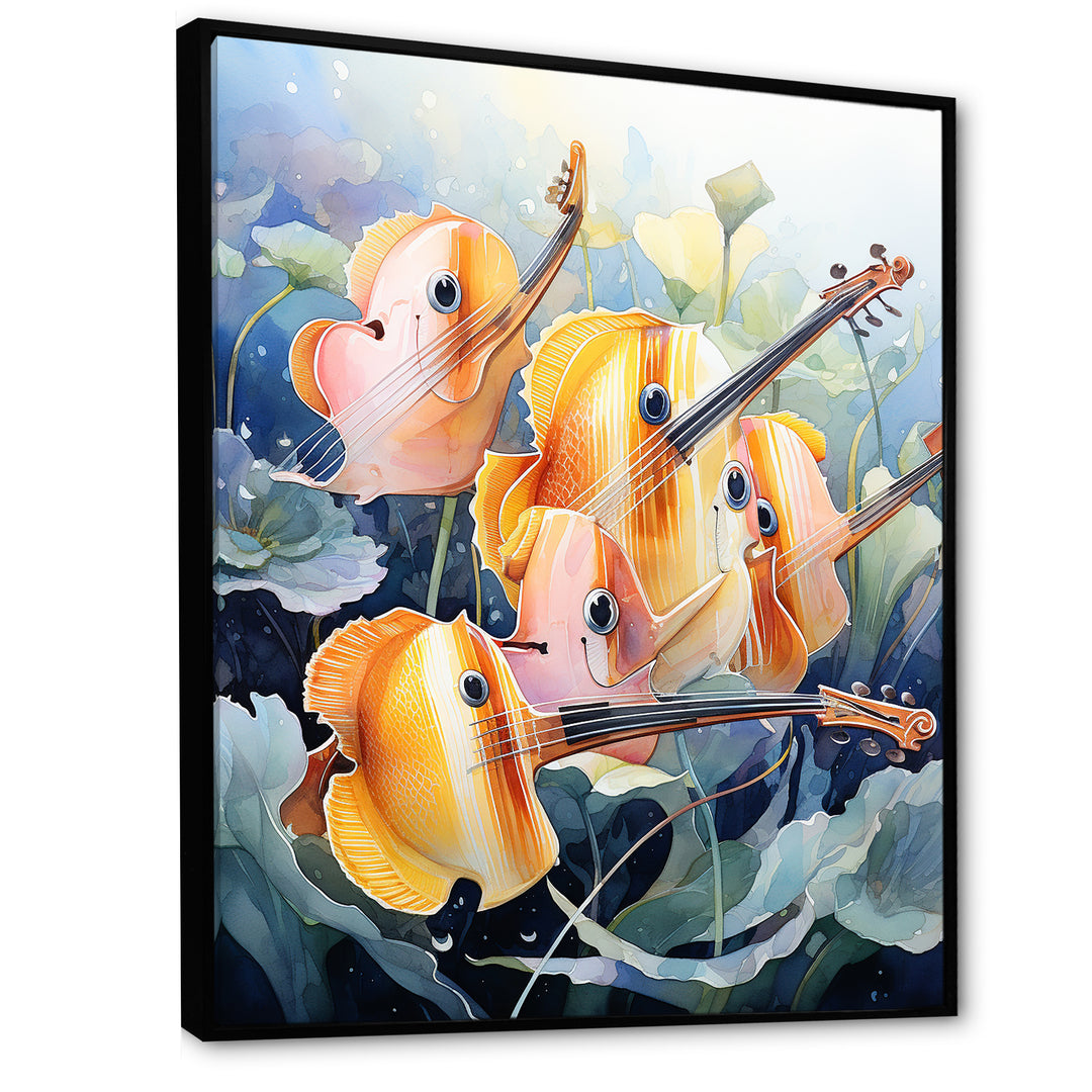 Orange butterfly fish melodic music - Butterfly Fish Canvas Wall Art