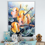 Orange butterfly fish melodic music - Butterfly Fish Canvas Wall Art