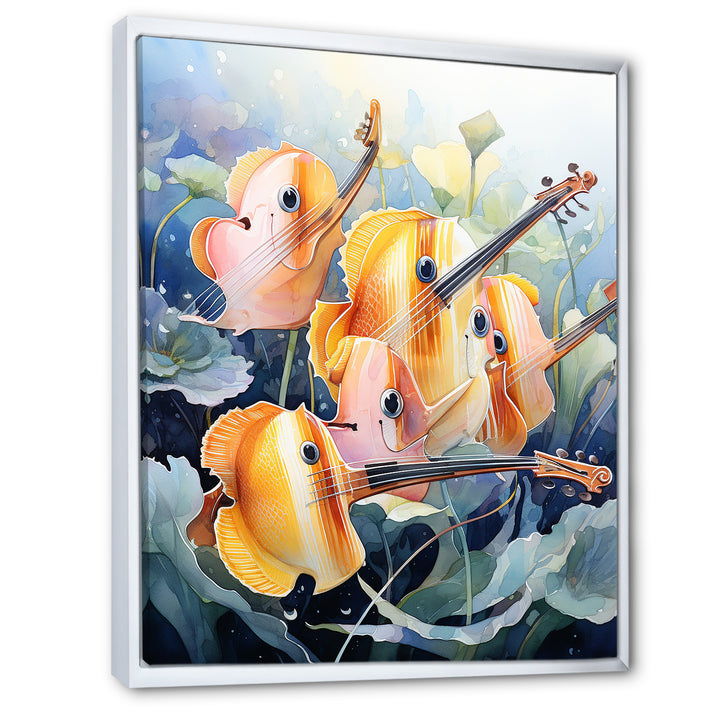 Orange butterfly fish melodic music - Butterfly Fish Canvas Wall Art