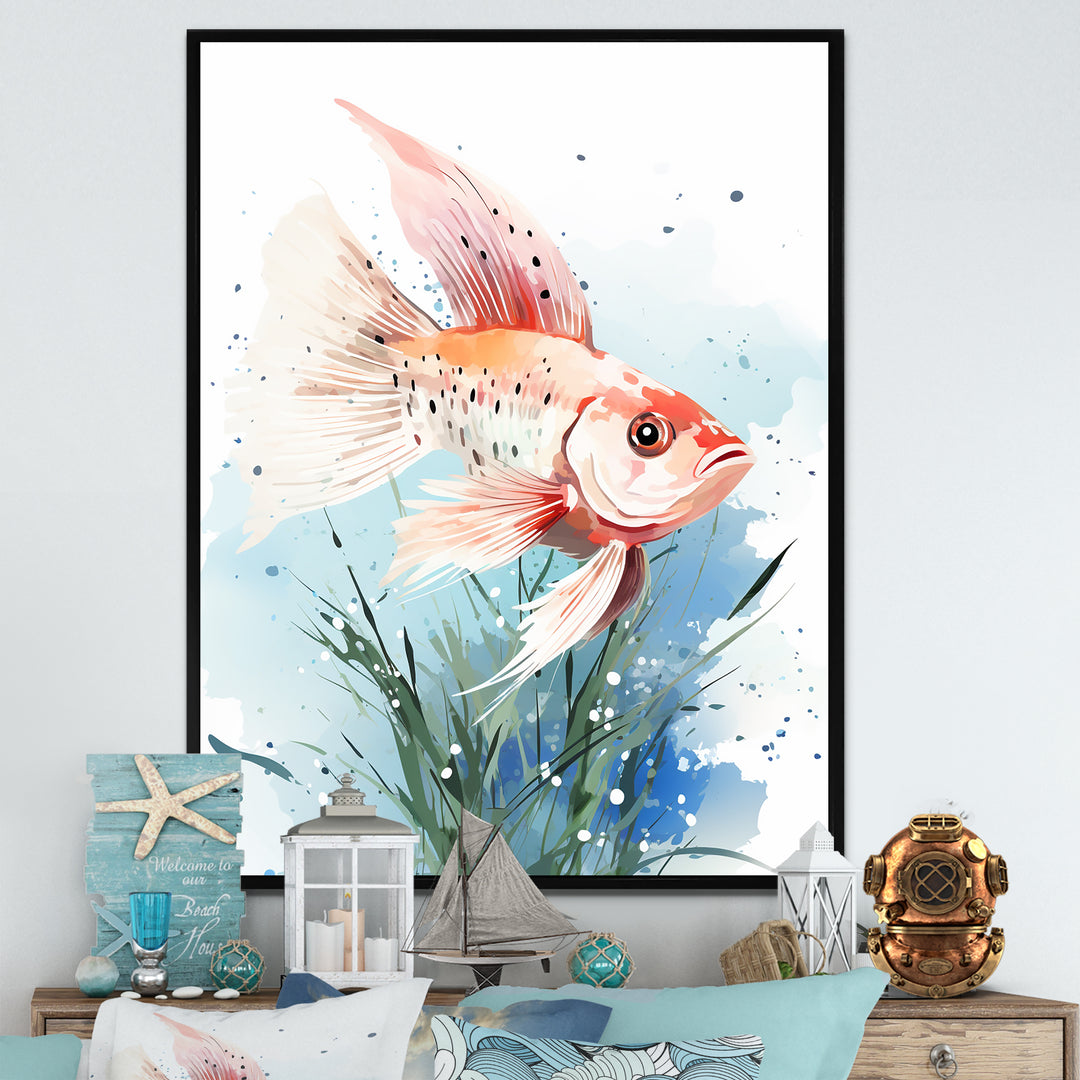 Pink butterfly fish Underwater Realm - Butterfly Fish Wall Decor