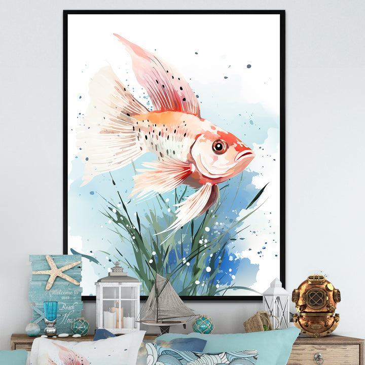 Pink butterfly fish Underwater Realm - Butterfly Fish Wall Decor