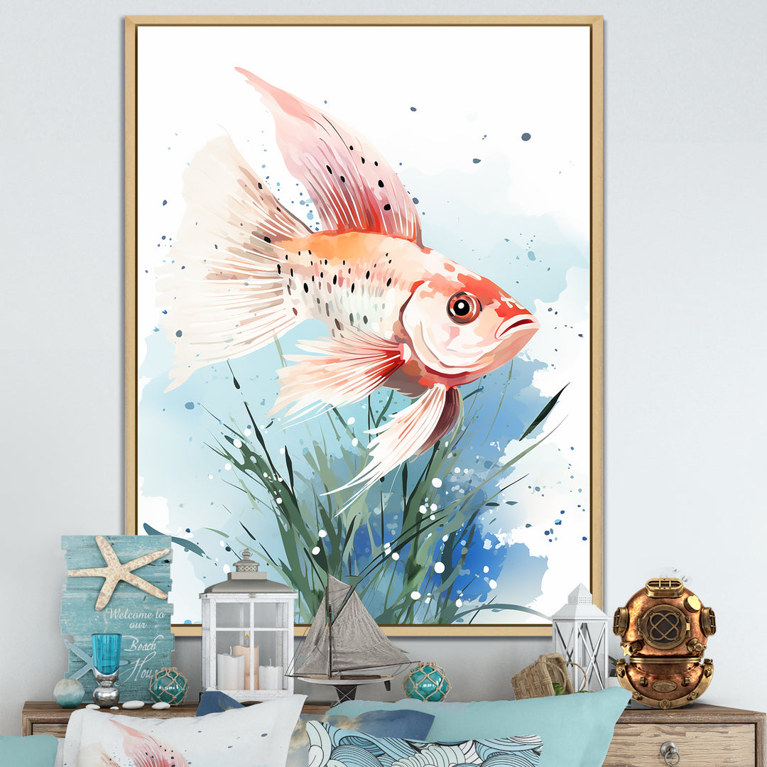 Pink butterfly fish Underwater Realm - Butterfly Fish Wall Decor