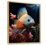 Coral Butterfly Fish expedition - Blue Butterfly Fish Wall Art