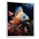 Coral Butterfly Fish expedition - Blue Butterfly Fish Wall Art