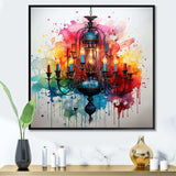 Colorful Chandelier Luminary treasures II - Fashion Canvas Wall Art