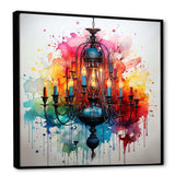 Colorful Chandelier Luminary treasures II - Fashion Canvas Wall Art