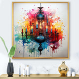 Colorful Chandelier Luminary treasures II - Fashion Canvas Wall Art