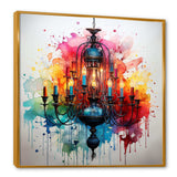 Colorful Chandelier Luminary treasures II - Fashion Canvas Wall Art