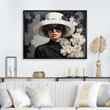 Elegance Portrait in Monochrome fashion IV - Fashion Canvas Wall Art