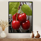 Red Cherry tree explosion 3 - Floral Canvas Wall Art