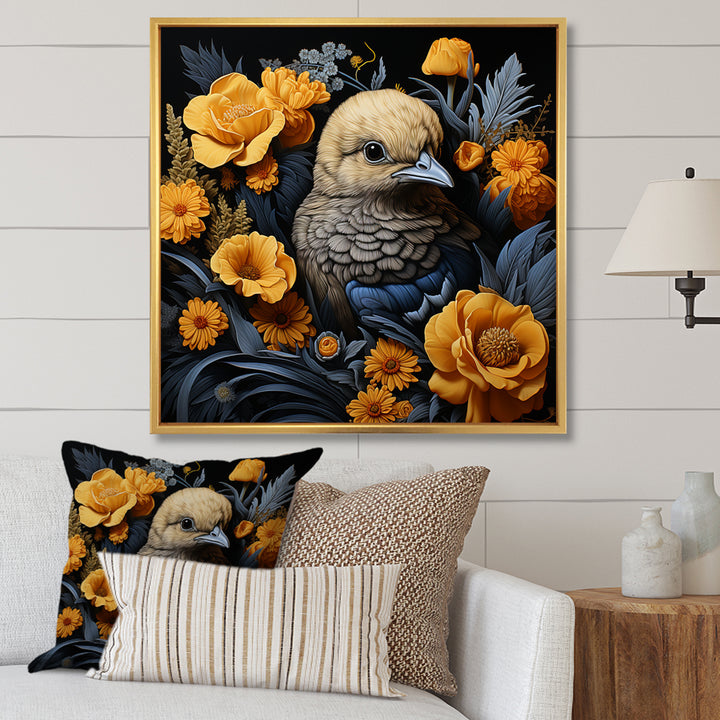 Cute chicken plumage - Chicken Living Room Wall Art