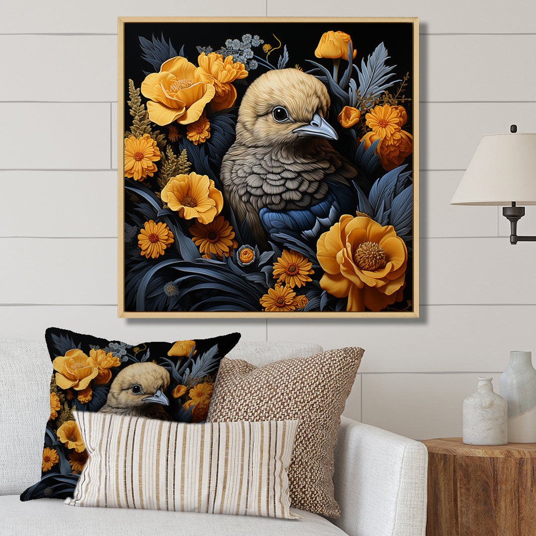 Cute chicken plumage - Chicken Living Room Wall Art