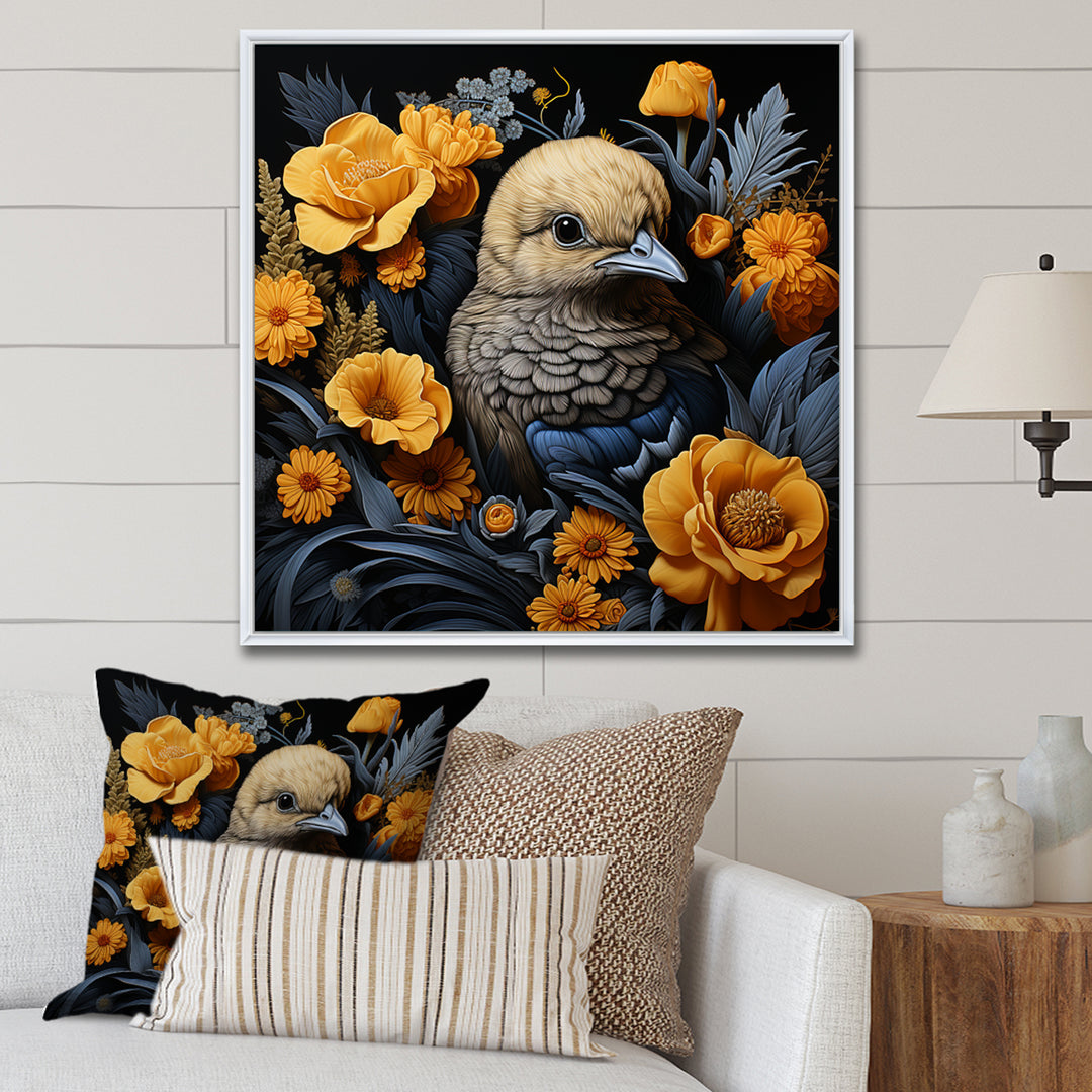 Cute chicken plumage - Chicken Living Room Wall Art