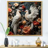 Love white and blue chicken plumage - Chicken Bedroom Wall Art