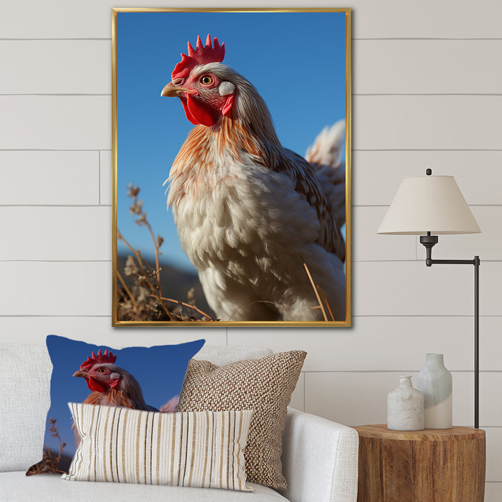 Rooster portrait photo - Chicken Canvas Wall Art