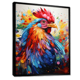 Colorful Rooster popart - Animals Canvas Wall Art